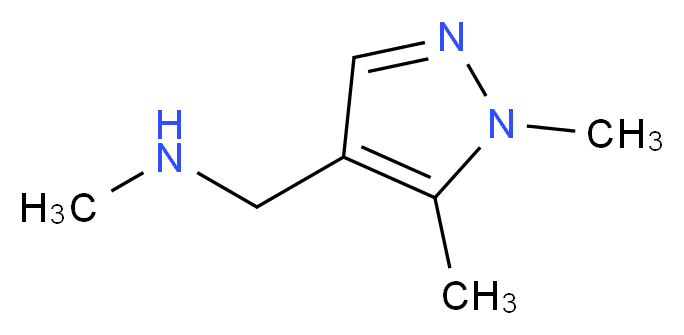 N-[(1,5-Dimethyl-1H-pyrazol-4-yl)methyl]-N-methylamine_分子结构_CAS_514801-21-9)