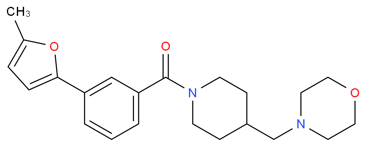 4-({1-[3-(5-methyl-2-furyl)benzoyl]-4-piperidinyl}methyl)morpholine_分子结构_CAS_)