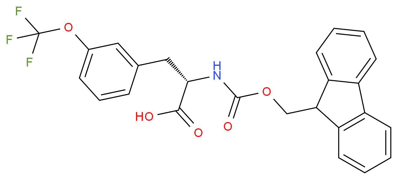 (2S)-2-({[(9H-fluoren-9-yl)methoxy]carbonyl}amino)-3-[3-(trifluoromethoxy)phenyl]propanoic acid_分子结构_CAS_1260592-32-2