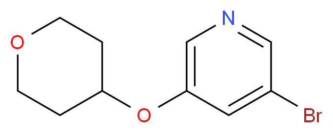 3-bromo-5-(oxan-4-yloxy)pyridine_分子结构_CAS_422557-23-1