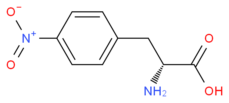 (2R)-2-amino-3-(4-nitrophenyl)propanoic acid_分子结构_CAS_56613-61-7