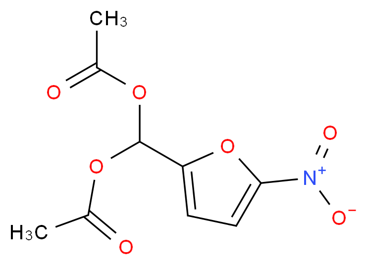 (acetyloxy)(5-nitro-2-furyl)methyl acetate_分子结构_CAS_92-55-7)