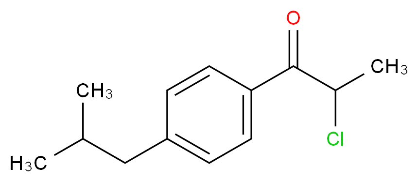 2-chloro-1-[4-(2-methylpropyl)phenyl]propan-1-one_分子结构_CAS_80336-66-9