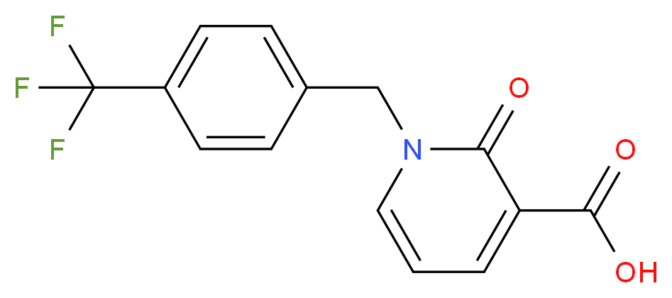 2-Oxo-1-(4-trifluoromethyl-benzyl)-1,2-dihydro-pyridine-3-carboxylic acid_分子结构_CAS_66158-46-1)
