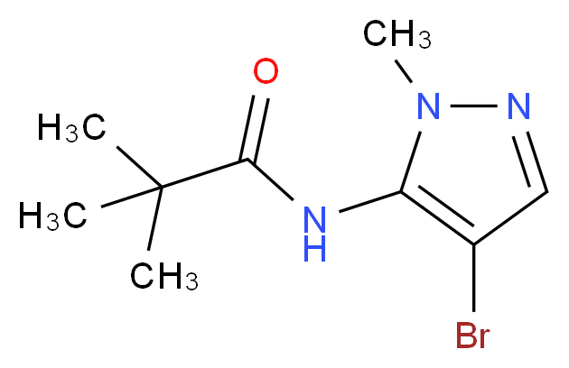 N-(4-Bromo-1-methyl-1H-pyrazol-5-yl)pivalamide_分子结构_CAS_679394-11-7)