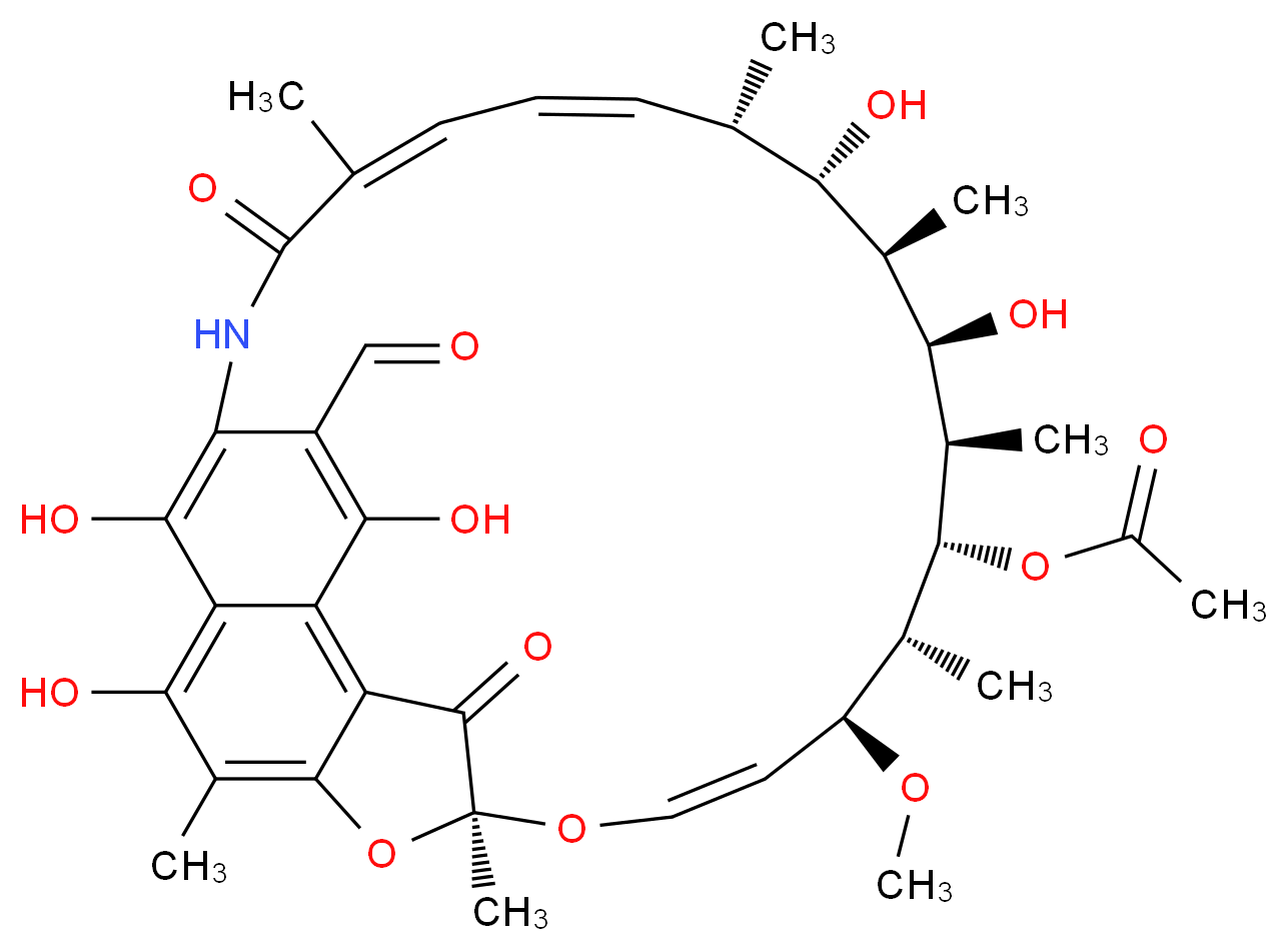 3-Formyl Rifamycin_分子结构_CAS_13292-22-3)