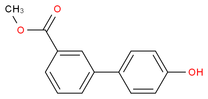 methyl 3-(4-hydroxyphenyl)benzoate_分子结构_CAS_192376-76-4