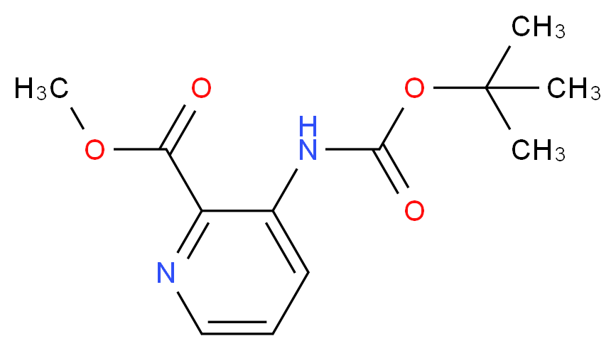 Methyl 3-((tert-butoxycarbonyl)amino)picolinate_分子结构_CAS_912369-42-7)