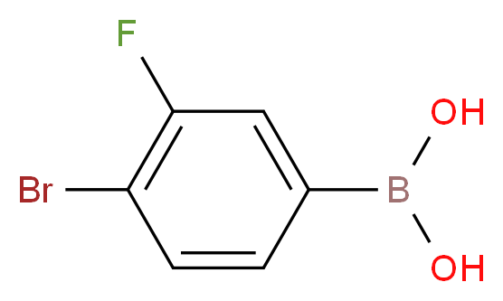 4-溴-3-氟苯硼酸_分子结构_CAS_374790-97-3)