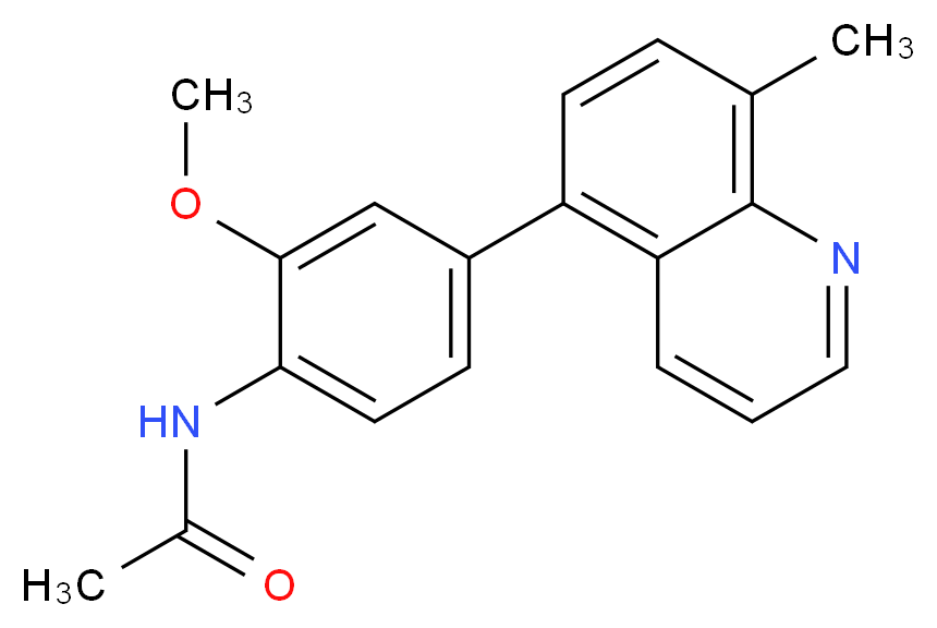 N-[2-methoxy-4-(8-methylquinolin-5-yl)phenyl]acetamide_分子结构_CAS_)