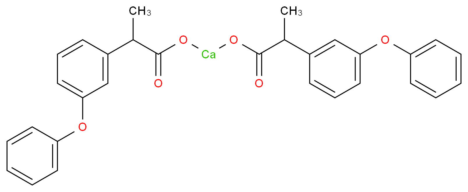 {[2-(3-phenoxyphenyl)propanoyl]oxy}calcio 2-(3-phenoxyphenyl)propanoate_分子结构_CAS_34597-40-5