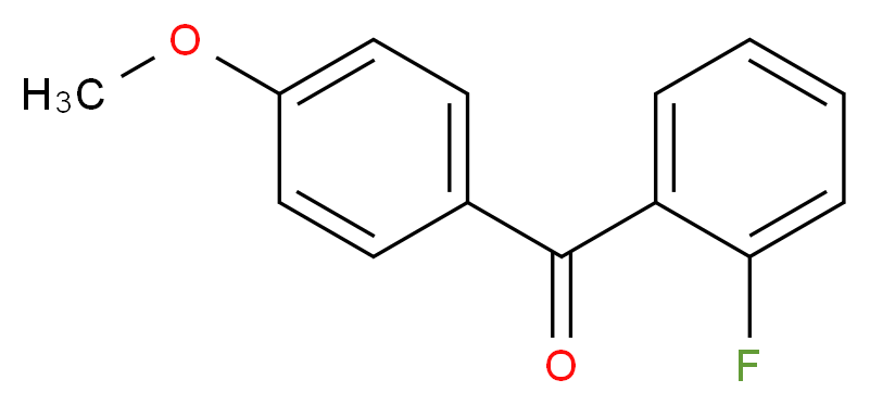 (2-fluorophenyl)(4-methoxyphenyl)methanone_分子结构_CAS_66938-29-2