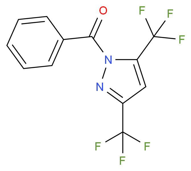 1-benzoyl-3,5-bis(trifluoromethyl)-1H-pyrazole_分子结构_CAS_134947-25-4