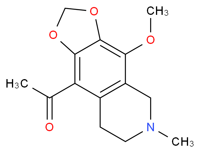 1-(4-methoxy-6-methyl-5,6,7,8-tetrahydro-[1,3]dioxolo[4,5-g]isoquinolin-9-yl)ethanone_分子结构_CAS_)