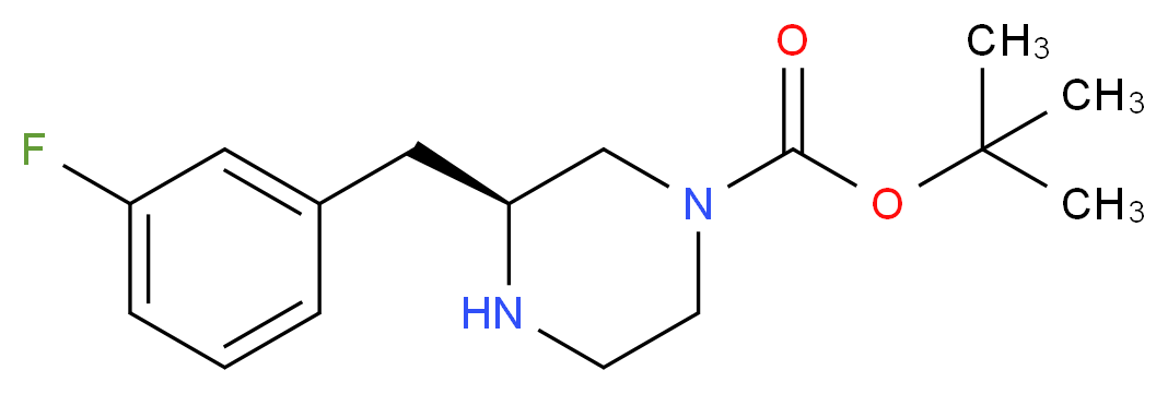 (S)-3-(3-FLUORO-BENZYL)-PIPERAZINE-1-CARBOXYLIC ACID TERT-BUTYL ESTER_分子结构_CAS_)