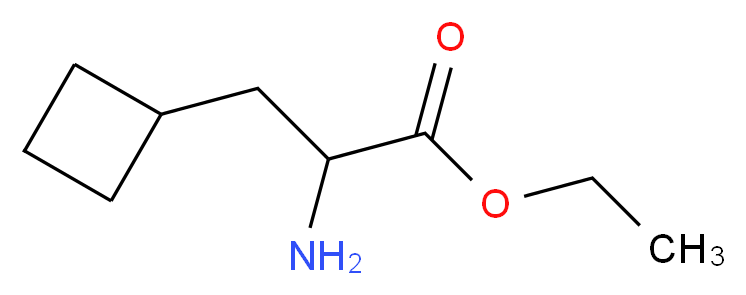 ethyl 2-amino-3-cyclobutylpropanoate_分子结构_CAS_394735-17-2
