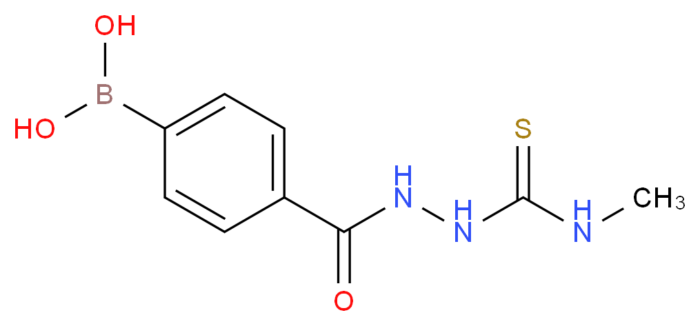 (4-{[(methylcarbamothioyl)amino]carbamoyl}phenyl)boronic acid_分子结构_CAS_957060-78-5