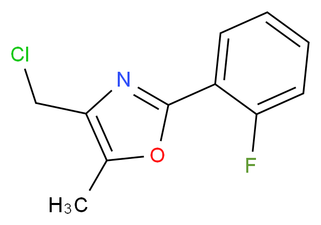 4-CHLOROMETHYL-2-(2-FLUORO-PHENYL)-5-METHYL-OXAZOLE_分子结构_CAS_671215-76-2)