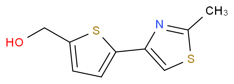 [5-(2-methyl-1,3-thiazol-4-yl)thiophen-2-yl]methanol_分子结构_CAS_337508-70-0