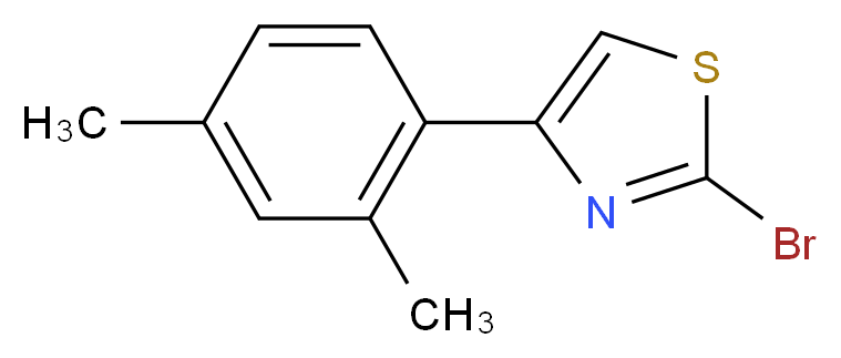 2-bromo-4-(2,4-dimethylphenyl)-1,3-thiazole_分子结构_CAS_412923-64-9