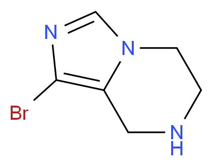 1-bromo-5H,6H,7H,8H-imidazo[1,5-a]pyrazine_分子结构_CAS_1188265-59-9