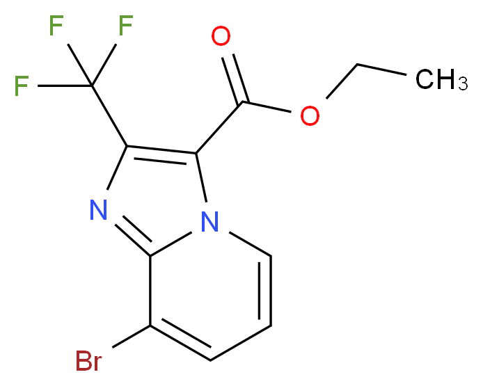 ethyl 8-bromo-2-(trifluoromethyl)imidazo[1,2-a]pyridine-3-carboxylate_分子结构_CAS_1038389-86-4)