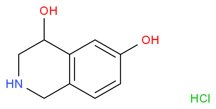 1,2,3,4-tetrahydroisoquinoline-4,6-diol hydrochloride_分子结构_CAS_72511-88-7