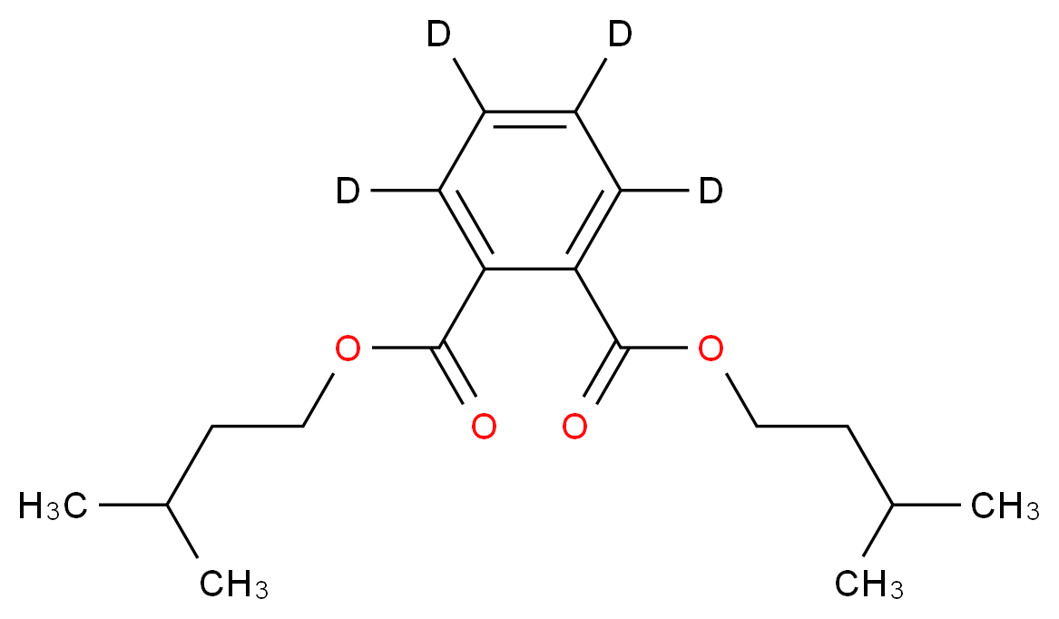 1,2-bis(3-methylbutyl) (<sup>2</sup>H<sub>4</sub>)benzene-1,2-dicarboxylate_分子结构_CAS_1346597-80-5