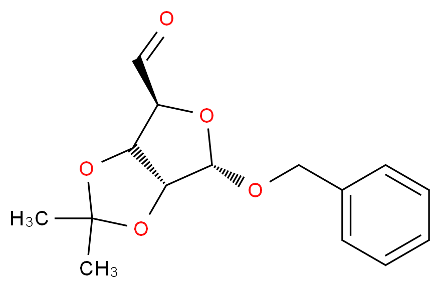 (4S,6S,6aR)-6-(benzyloxy)-2,2-dimethyl-tetrahydro-2H-furo[3,4-d][1,3]dioxole-4-carbaldehyde_分子结构_CAS_102854-75-1