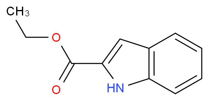 吲哚-2-甲酸乙酯_分子结构_CAS_3770-50-1)