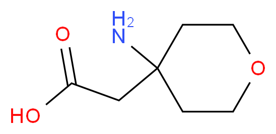 (4-aminotetrahydro-2H-pyran-4-yl)acetic acid_分子结构_CAS_303037-29-8)