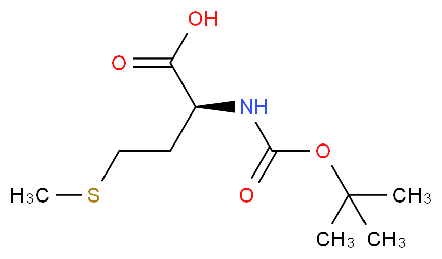 (2S)-2-{[(tert-butoxy)carbonyl]amino}-4-(methylsulfanyl)butanoic acid_分子结构_CAS_2488-15-5