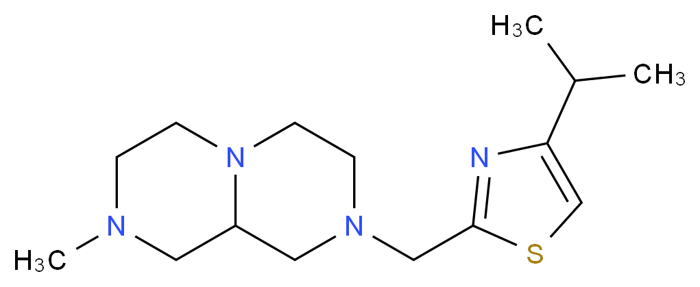 2-[(4-isopropyl-1,3-thiazol-2-yl)methyl]-8-methyloctahydro-2H-pyrazino[1,2-a]pyrazine_分子结构_CAS_)