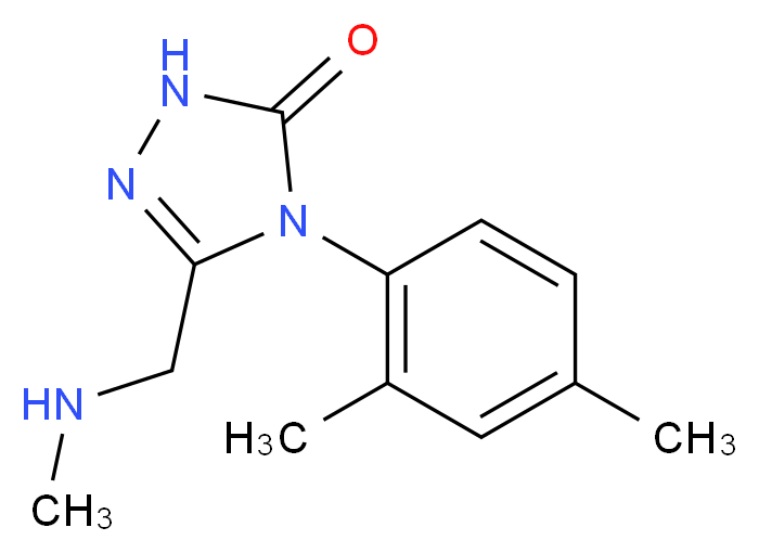 4-(2,4-dimethylphenyl)-5-[(methylamino)methyl]-2,4-dihydro-3H-1,2,4-triazol-3-one_分子结构_CAS_)
