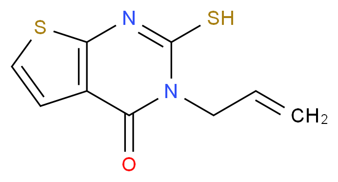 3-(prop-2-en-1-yl)-2-sulfanyl-3H,4H-thieno[2,3-d]pyrimidin-4-one_分子结构_CAS_51550-04-0