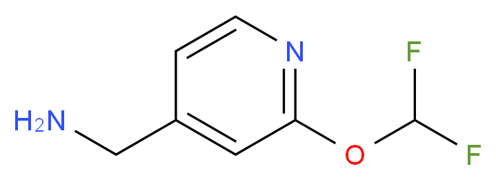 (2-(DifluoroMethoxy)pyridin-4-yl)MethanaMine_分子结构_CAS_943894-77-7)