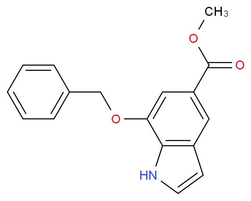 Methyl 7-(benzyloxy)-1H-indole-5-carboxylate_分子结构_CAS_)