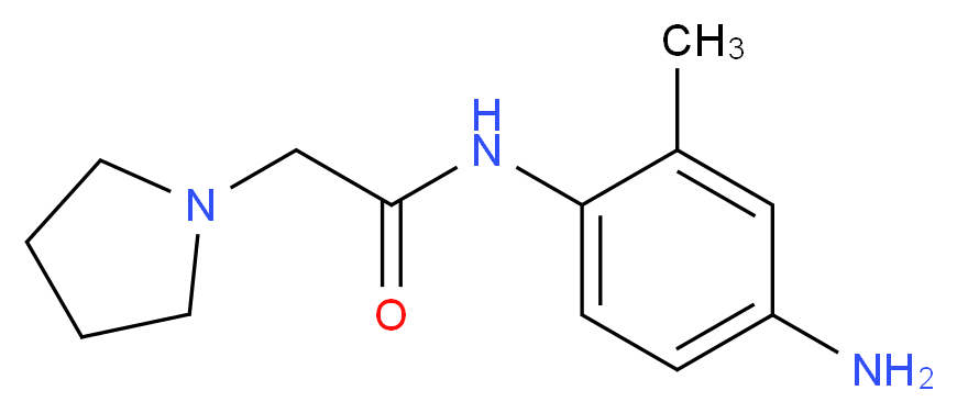 N-(4-Amino-2-methyl-phenyl)-2-pyrrolidin-1-yl-acetamide_分子结构_CAS_933735-22-9)