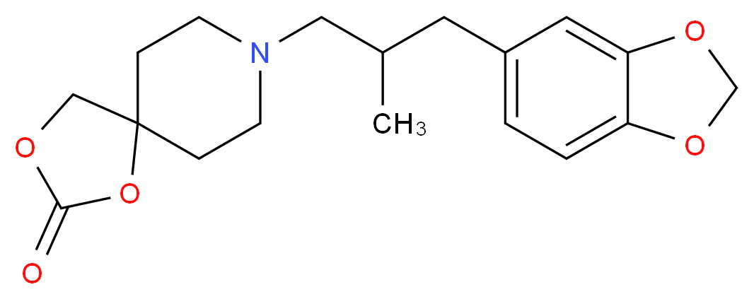 8-[3-(1,3-benzodioxol-5-yl)-2-methylpropyl]-1,3-dioxa-8-azaspiro[4.5]decan-2-one_分子结构_CAS_)