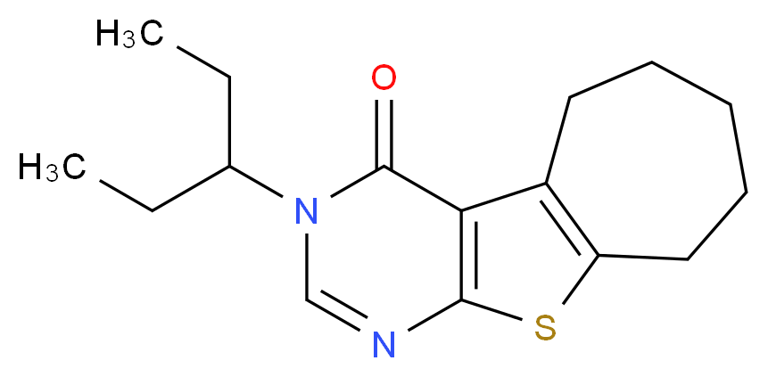 3-(1-ethylpropyl)-3,5,6,7,8,9-hexahydro-4H-cyclohepta[4,5]thieno[2,3-d]pyrimidin-4-one_分子结构_CAS_)
