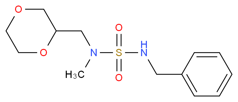 N'-benzyl-N-(1,4-dioxan-2-ylmethyl)-N-methylsulfamide_分子结构_CAS_)