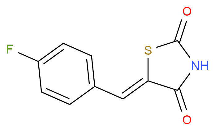 (5Z)-5-[(4-fluorophenyl)methylidene]-1,3-thiazolidine-2,4-dione_分子结构_CAS_262601-87-6