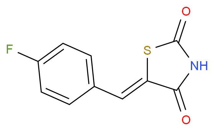 5-[(4-Fluorobenzylidene]-2,4-thiazolidinedione_分子结构_CAS_262601-87-6)