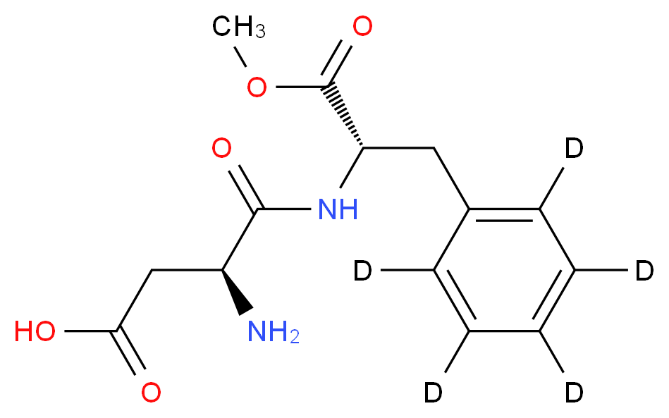 (3S)-3-amino-3-{[(2S)-1-methoxy-1-oxo-3-(<sup>2</sup>H<sub>5</sub>)phenylpropan-2-yl]carbamoyl}propanoic acid_分子结构_CAS_1356849-17-6