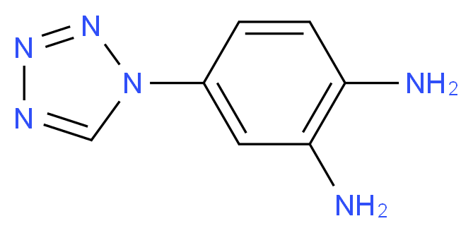 4-(1H-1,2,3,4-tetrazol-1-yl)benzene-1,2-diamine_分子结构_CAS_944663-31-4