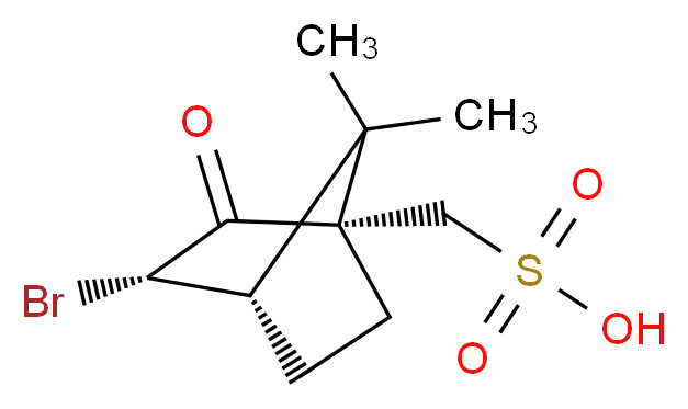 (+)-3-溴樟脑-10-磺酸 水合物_分子结构_CAS_206860-46-0)