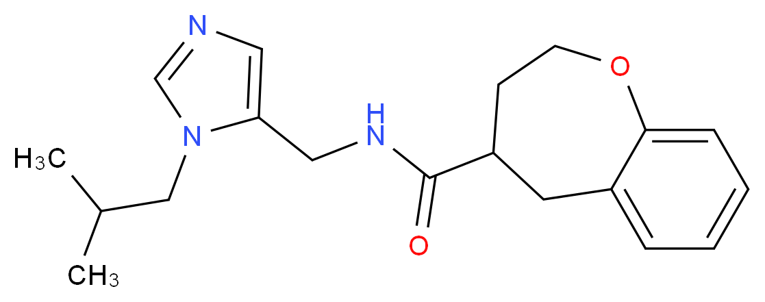 N-[(1-isobutyl-1H-imidazol-5-yl)methyl]-2,3,4,5-tetrahydro-1-benzoxepine-4-carboxamide_分子结构_CAS_)