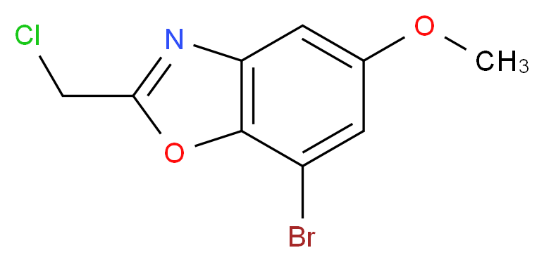 7-Bromo-2-(chloromethyl)-5-methoxy-1,3-benzoxazole_分子结构_CAS_)