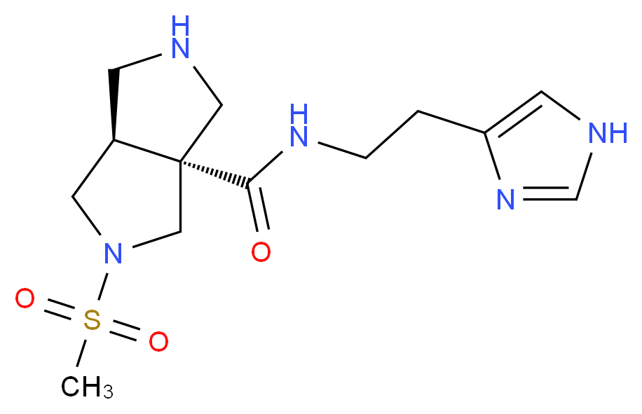 (3aR*,6aR*)-N-[2-(1H-imidazol-4-yl)ethyl]-2-(methylsulfonyl)hexahydropyrrolo[3,4-c]pyrrole-3a(1H)-carboxamide_分子结构_CAS_)