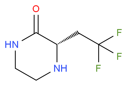 (3S)-3-(2,2,2-trifluoroethyl)piperazin-2-one_分子结构_CAS_1240585-73-2